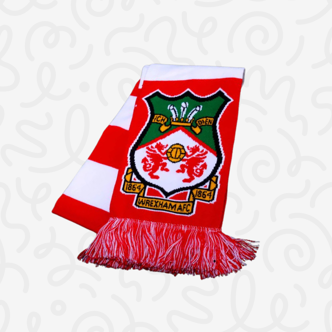 Wrexham AFC Red & White Bar Scarf