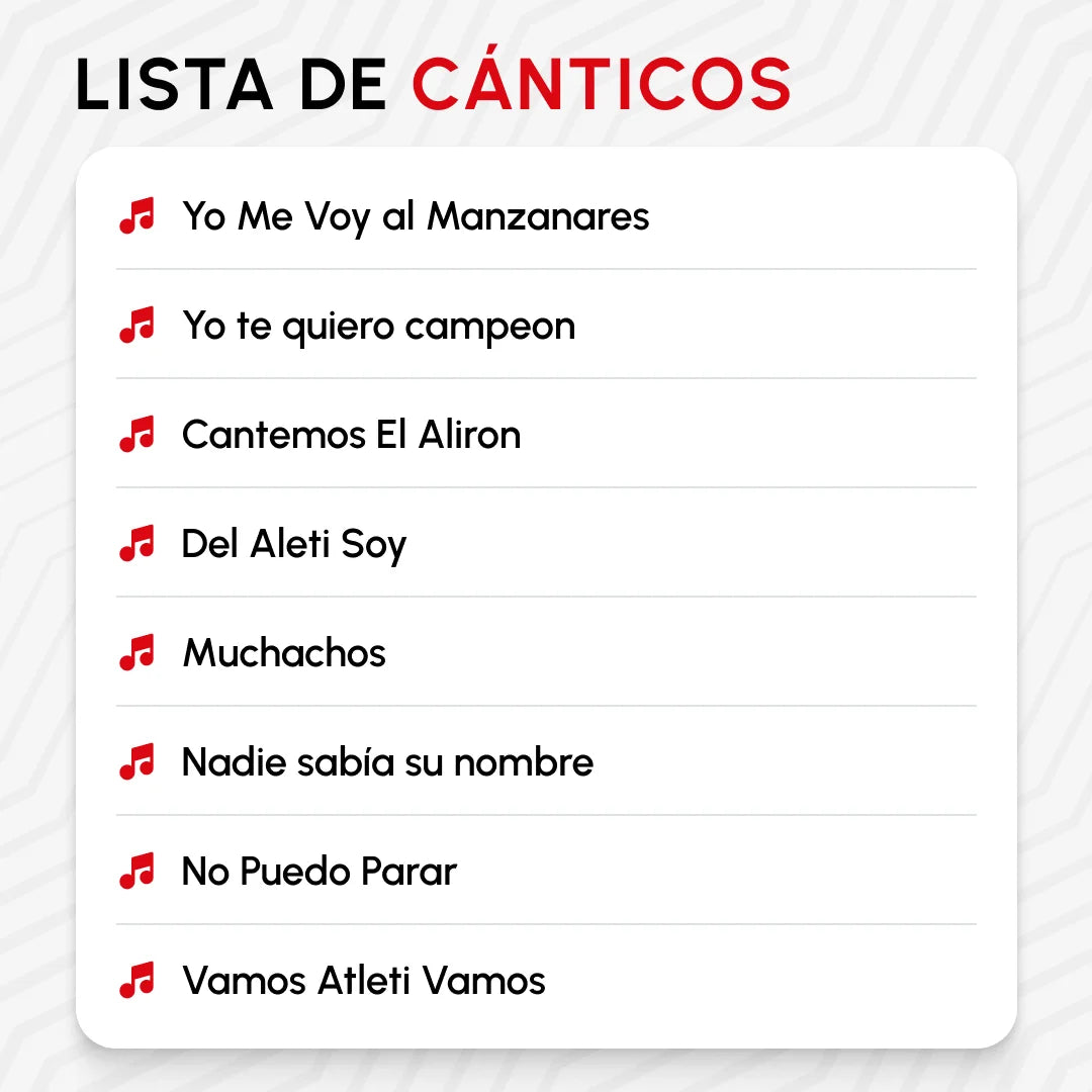 Atlético de Madrid Klangbuch für Fangesänge