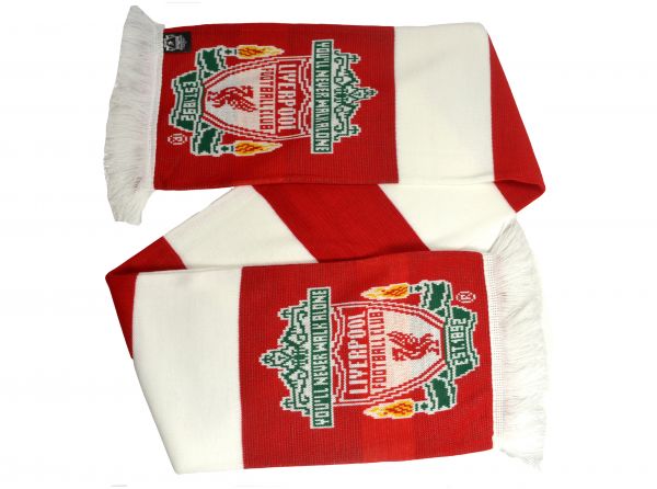 Liverpool FC Jacquard Knit Bar Scarf Red White