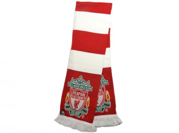 Liverpool FC Jacquard Knit Bar Scarf Red White