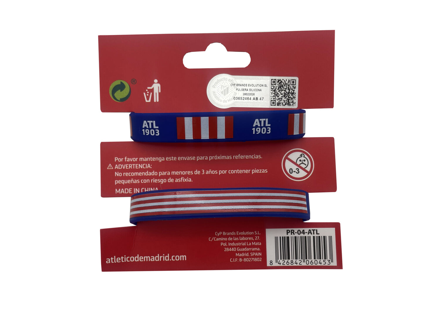 Pulseras de silicona con escudo del Atlético de Madrid – Niños