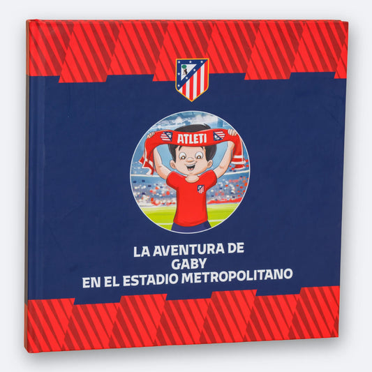 El libro personalizado del Atlético de Madrid, de tapa dura, impreso con el nombre y el personaje del niño.