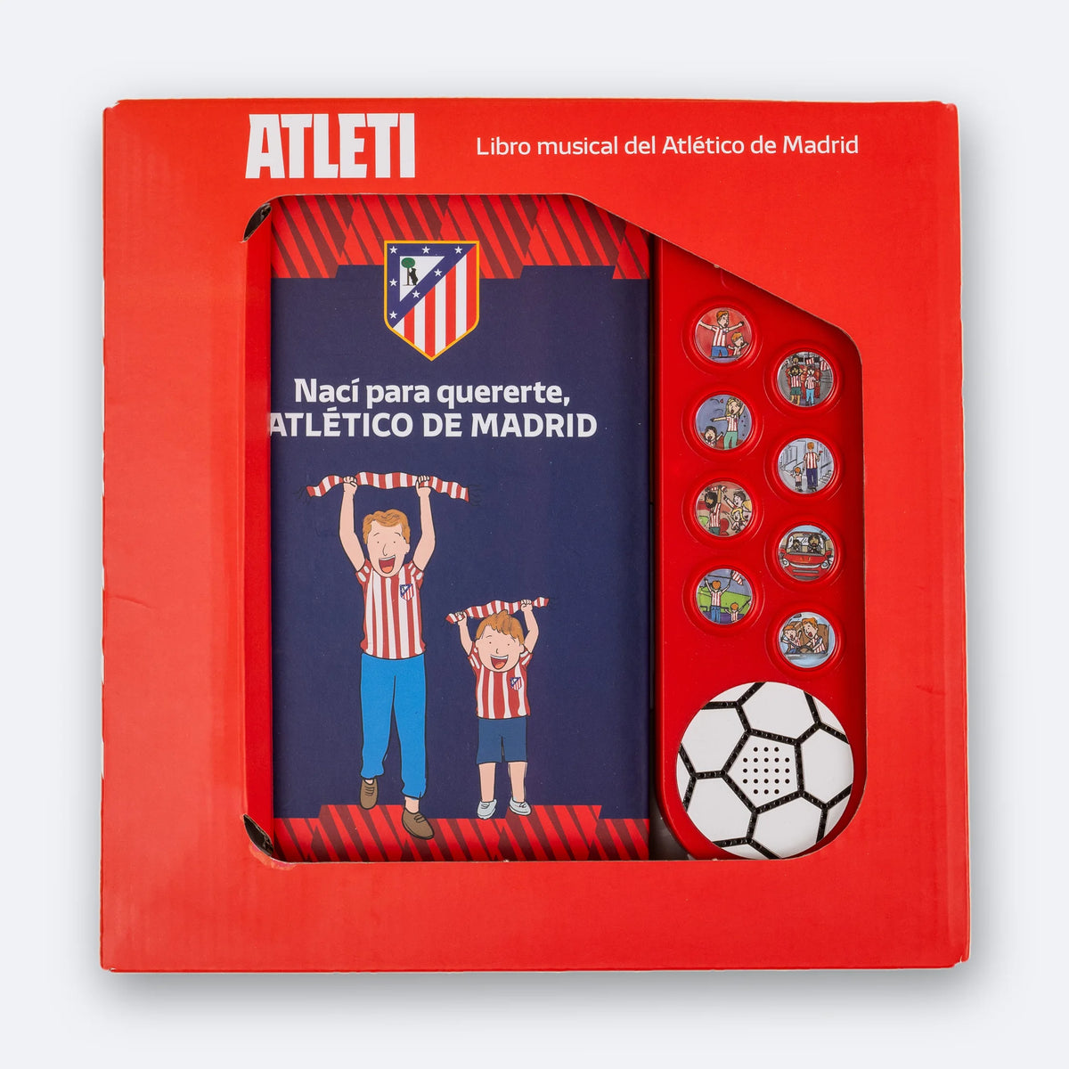 El Libro Musical del Atlético de Madrid en su caja.