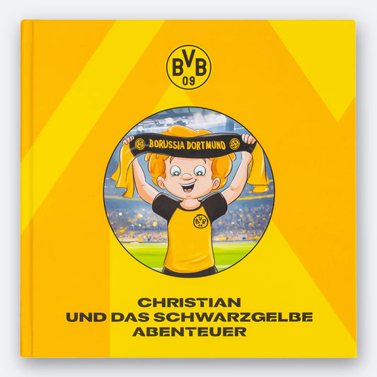Das personalisierte BVB-Buch, Hardcover mit dem Namen und der Figur des Kindes.
