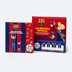 FC Barcelona Sound Book and Piano Book together, the Sound Book standing in front of the Piano Book.