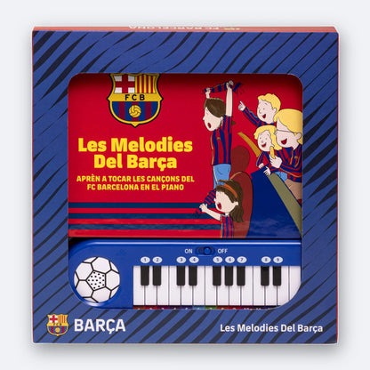 The FC Barcelona Piano Book in its retail packaging.