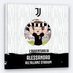 The Juventus Personalised Book, a square hardback printed with the child's name on the cover.