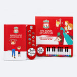 Liverpool FC Fan Chants Sound Book and Piano Book together, the Sound Book standing in front of the Piano Book.