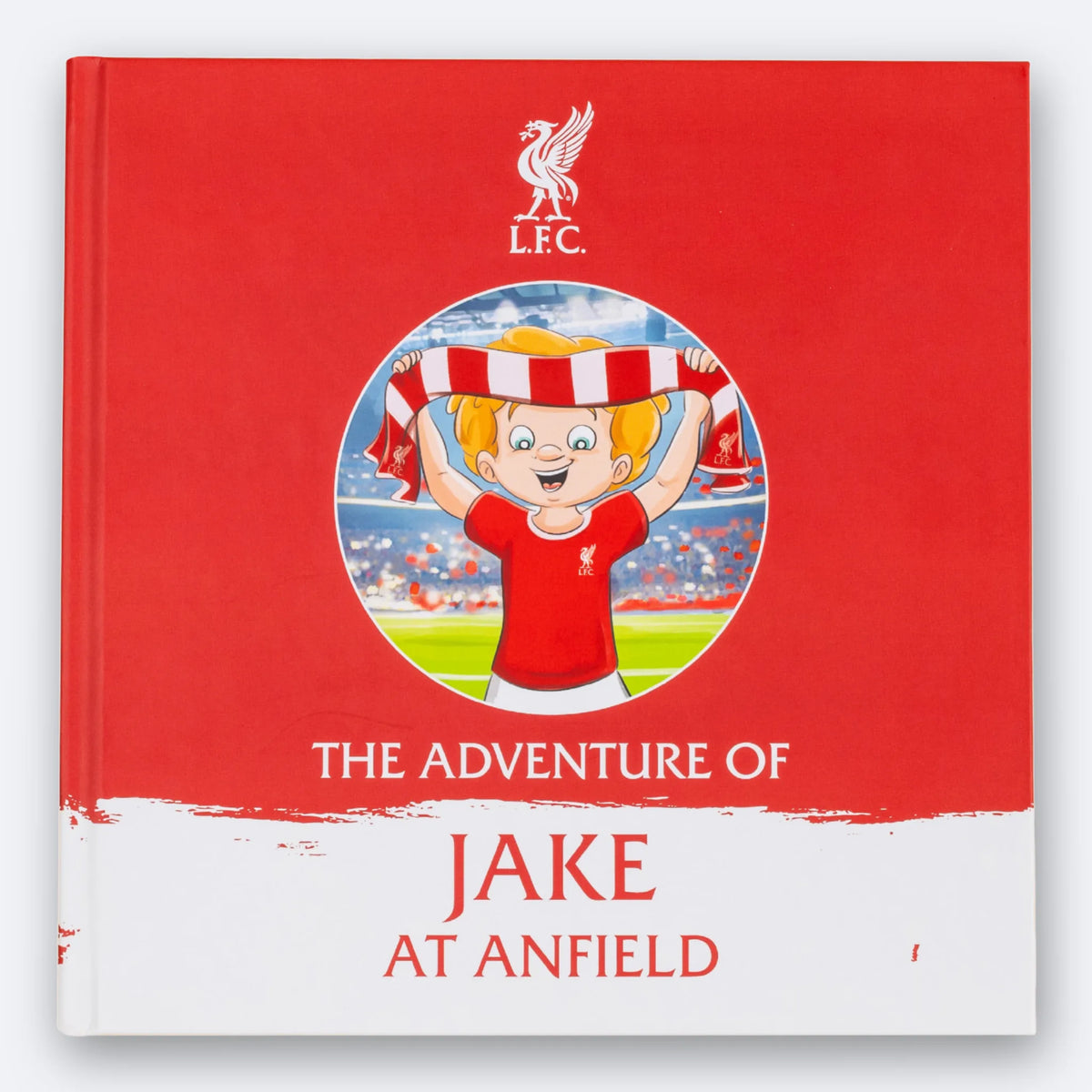 The Liverpool FC Personalised Book, a hardback printed with the child’s name on the cover.