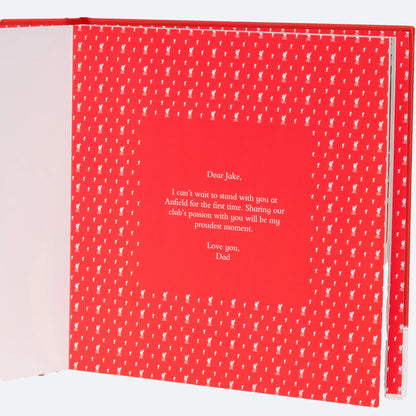 The dedication page of the Personalised Book, printed with the message the buyer writes.