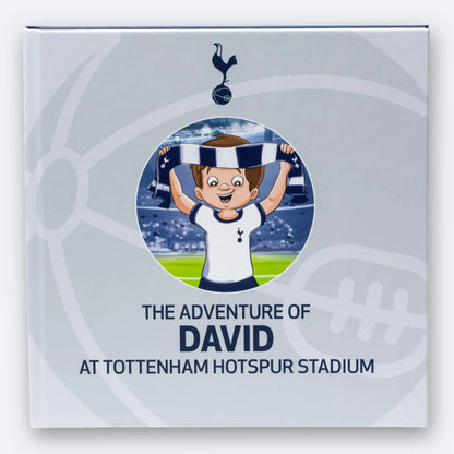 The Tottenham Hotspur Personalised Book, hardback cover printed with the child’s name and character.