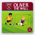 West-Ham-Schiebebuch, Oliver the Wall: das geschlossene Pappbilderbuch mit dem Vereinswappen und einem Schiebefenster