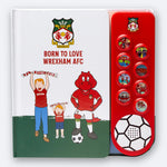 The Wrexham AFC Fan Chants Sound Book, cover and the eight illustrated sound buttons.